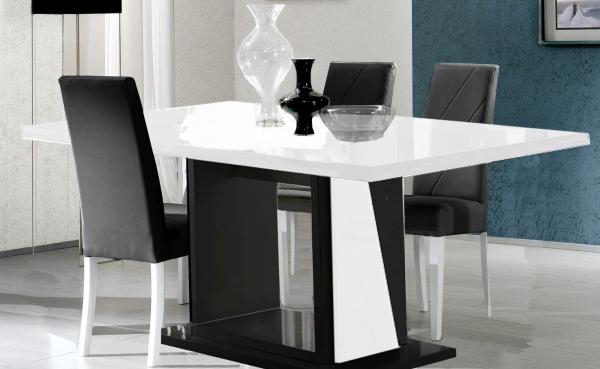 Product photograph of Elisa White Italian Extending 4-6 Seater Rectangular Dining Table from Choice Furniture Superstore.